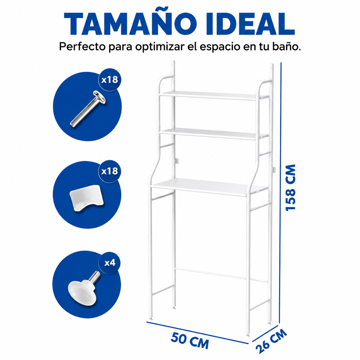 Estante de Baño Organizador 3 en 1
