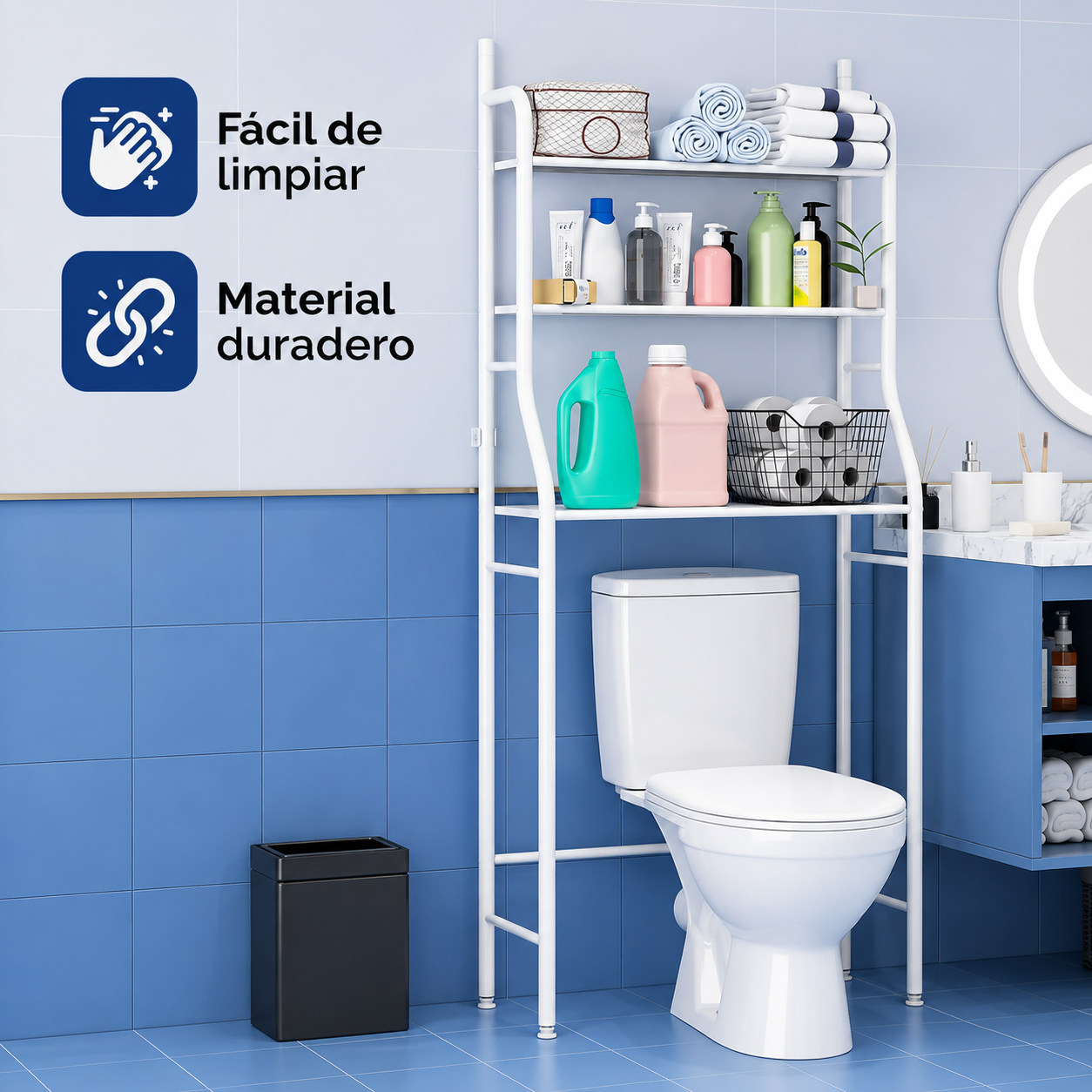 Estante de Baño Organizador 3 en 1