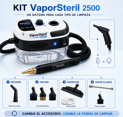 VaporSteril 2500 - Limpiador a Vapor Multifuncional de Alta Presión
