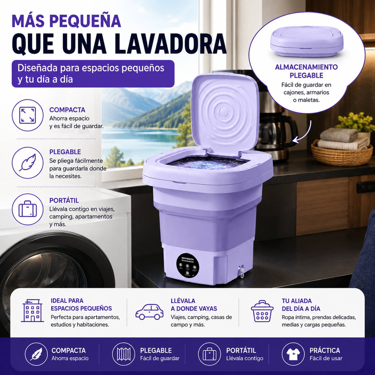 MiniWash - Mini Lavadora portátil 3 en 1 (STOCK LIMITADO)