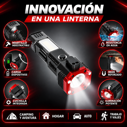 *PAGA 1 y LLÉVATE 2* Linterna Indestructible Súper Potente 6 en 1 PowerLUMEN™